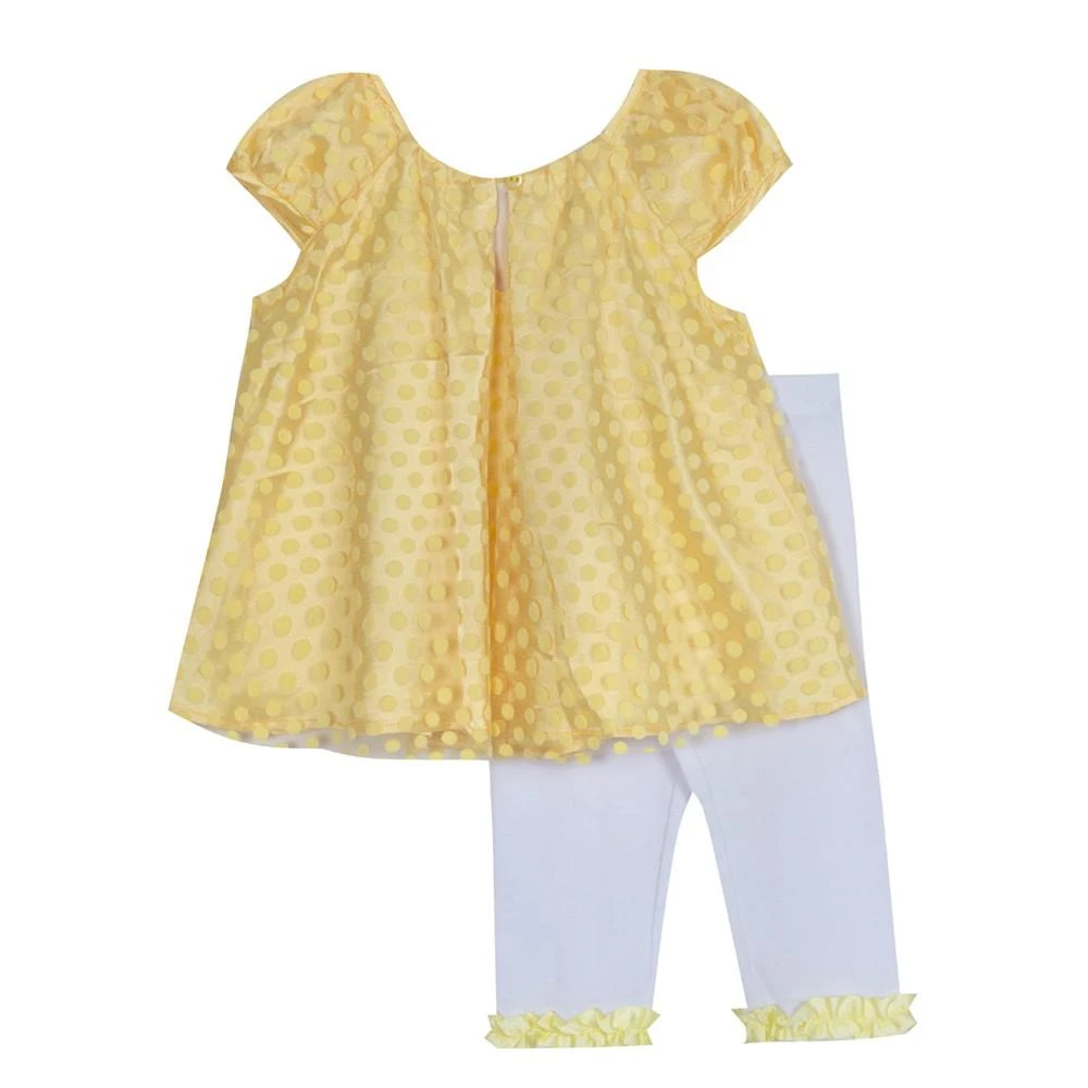 商品Rare Editions|Baby Girls Dot Mesh Top, Legging, Headband, 3 Piece Set,价格¥112,第2张图片详细描述