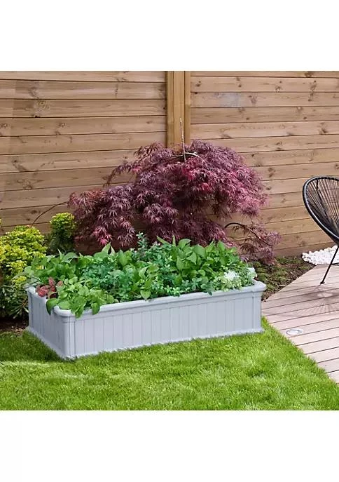 商品belk|48 X 24 X 12 Raise Garden Bed Kit Planter Box Above Ground For Flowers Herb Vegetables Outdoor Garden Backyard With Easy Assembly Grey,价格¥931,第3张图片详细描述