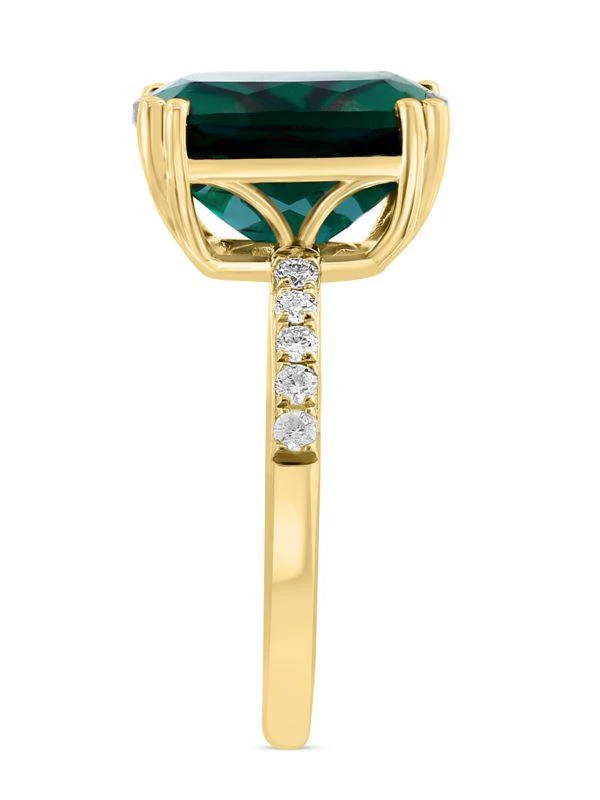 商品Effy|14K Yellow Gold, Lab-Grown Emerald & 0.2 TCW Lab-Grown Diamond Ring,价格¥9030,第3张图片详细描述