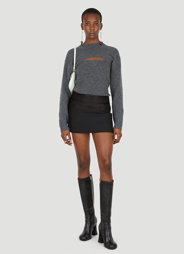 商品Prada|Detachable Shrug Camisole Sweater in Grey,价格¥20164,第4张图片详细描述