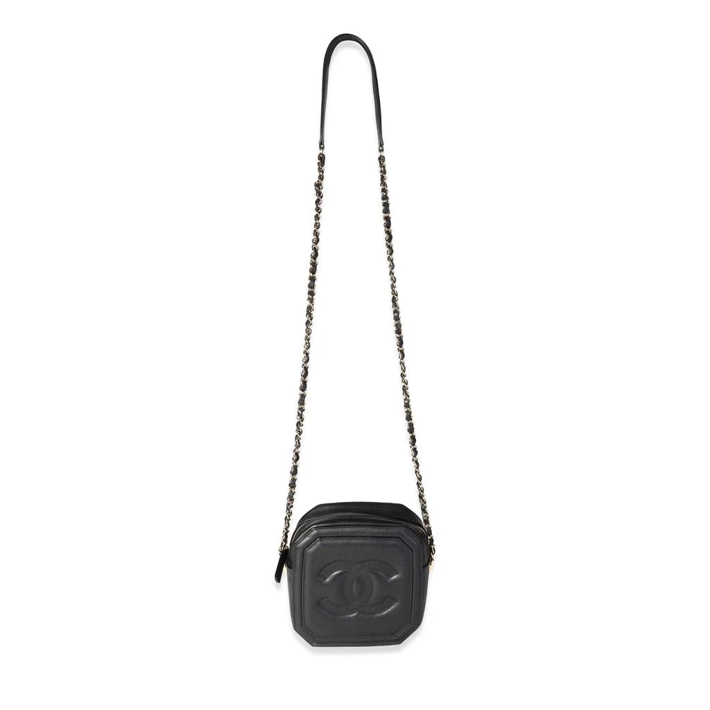 Chanel Black Lambskin Leather Octagon Camera Shoulder Bag 商品