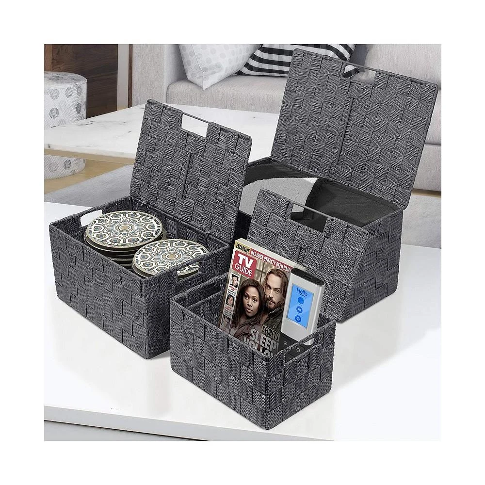 商品Sorbus|Weave Stackable Basket, Set of 3,价格¥449,第3张图片详细描述