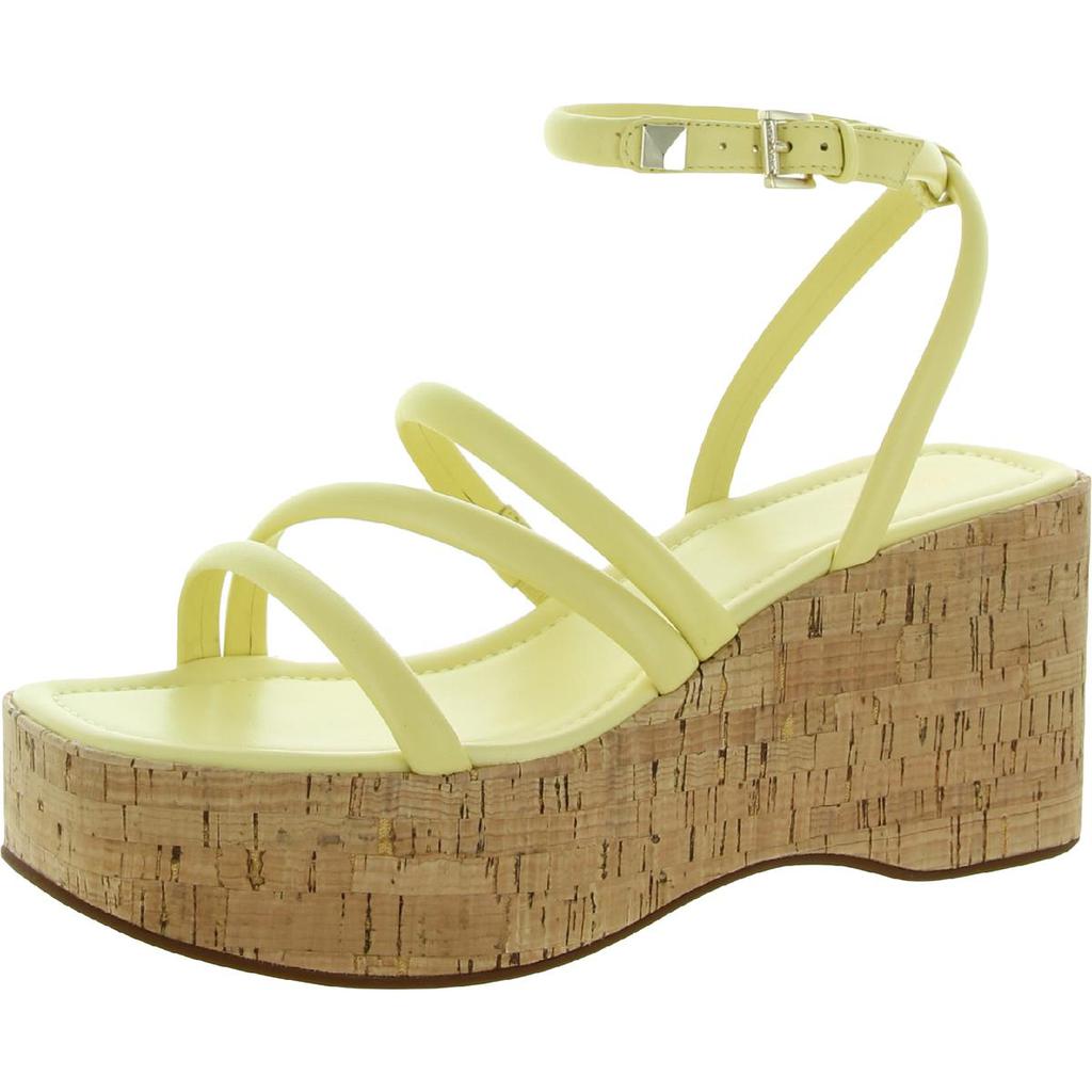 MICHAEL Michael Kors Womens Hazel Leather Ankle Strap Platform Sandals商品第1张图片规格展示