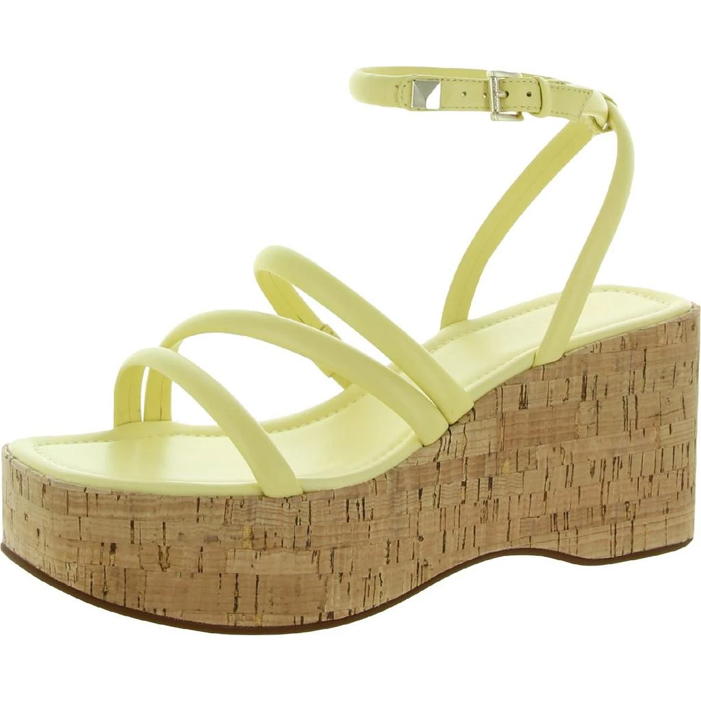 商品Michael Kors|MICHAEL Michael Kors Womens Hazel Leather Ankle Strap Platform Sandals,价格¥298,第1张图片