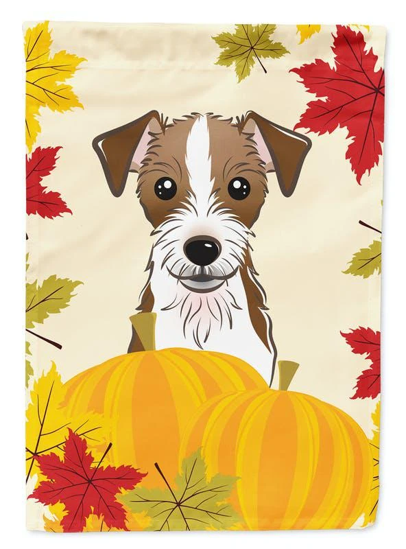 商品Caroline's Treasures|Jack Russell Terrier Thanksgiving Garden Flag 2-Sided 2-Ply,价格¥135,第1张图片