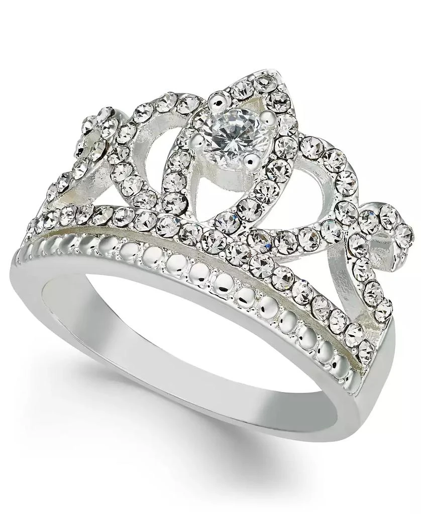 商品Charter Club|Fine Silver Plate Crystal Crown Ring, Created for Macy's,价格¥106,第1张图片