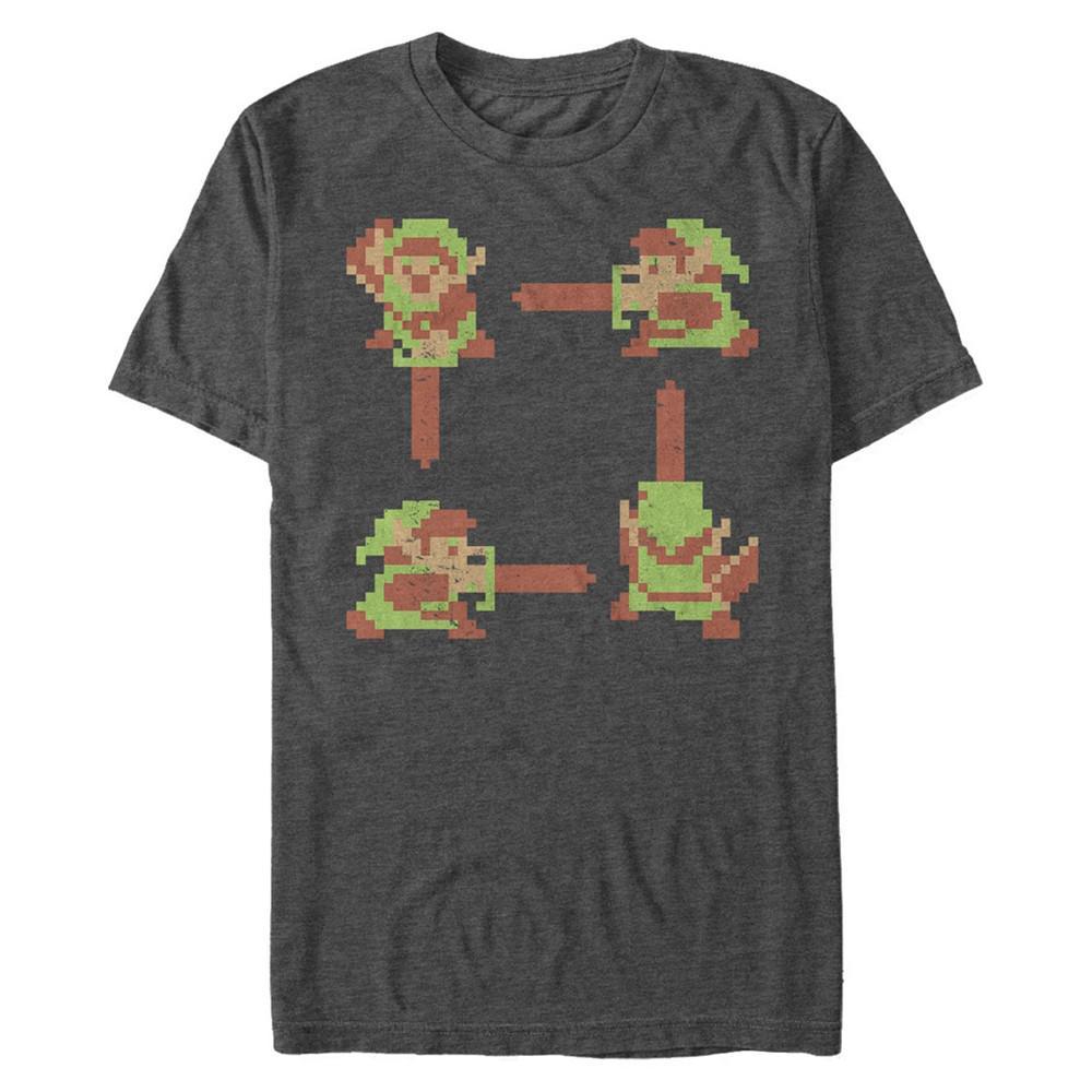 商品Nintendo|Nintendo Men's Legend of Zelda 8-Bit Link Short Sleeve T-Shirt,价格¥176,第1张图片