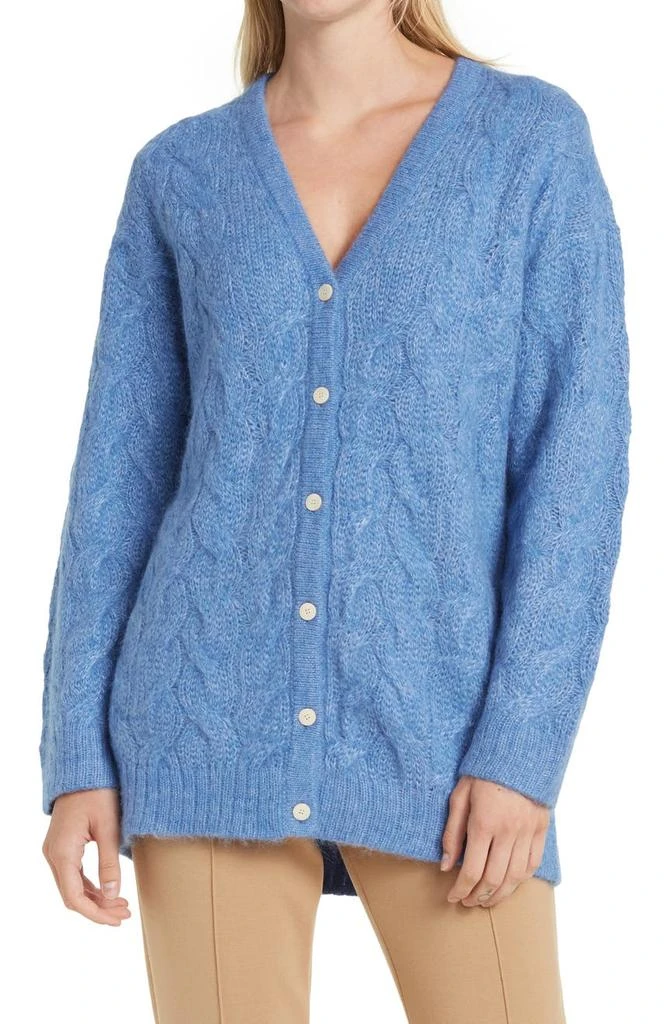 商品Theory|Cable Knit Alpaca Blend Cardigan,价格¥1390,第1张图片