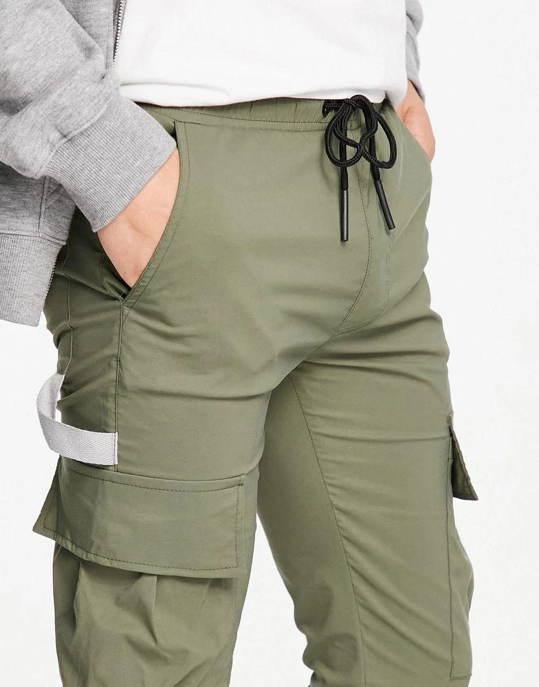 商品American Stitch|American Stitch slim cargos in khaki,价格¥479,第3张图片详细描述