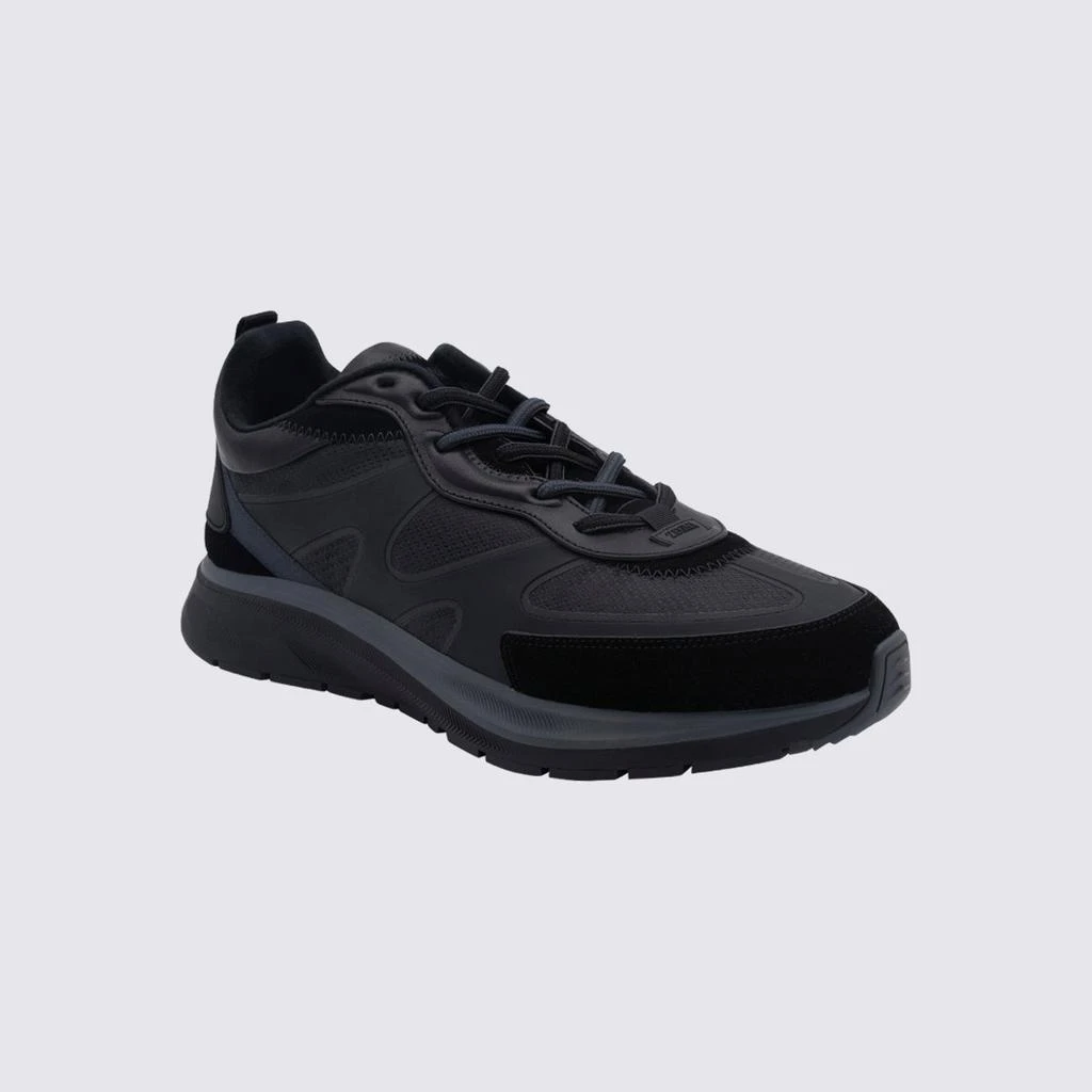 商品Zegna|Z ZEGNA BLACK LEATHER SNEAKERS,价格¥2430,第2张图片详细描述