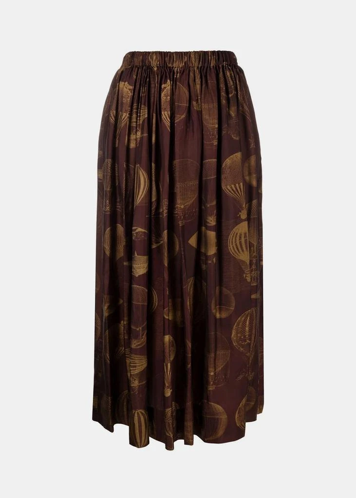 商品Uma Wang|Uma Wang Dark Red & Tan Gillian Skirt,价格¥4308,第1张图片