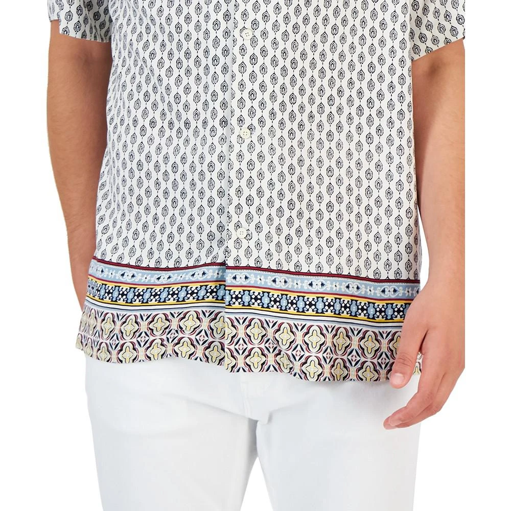 商品Club Room|Men's Carlo Geometric-Print Shirt, Created for Macy's,价格¥187,第3张图片详细描述