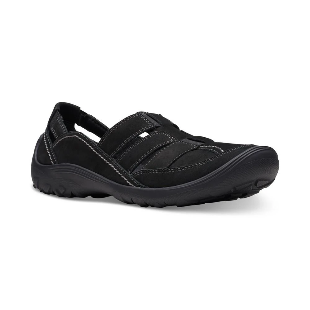 商品Clarks|Women's Fiana Coast Slip-On Strappy Flats,价格¥411,第1张图片