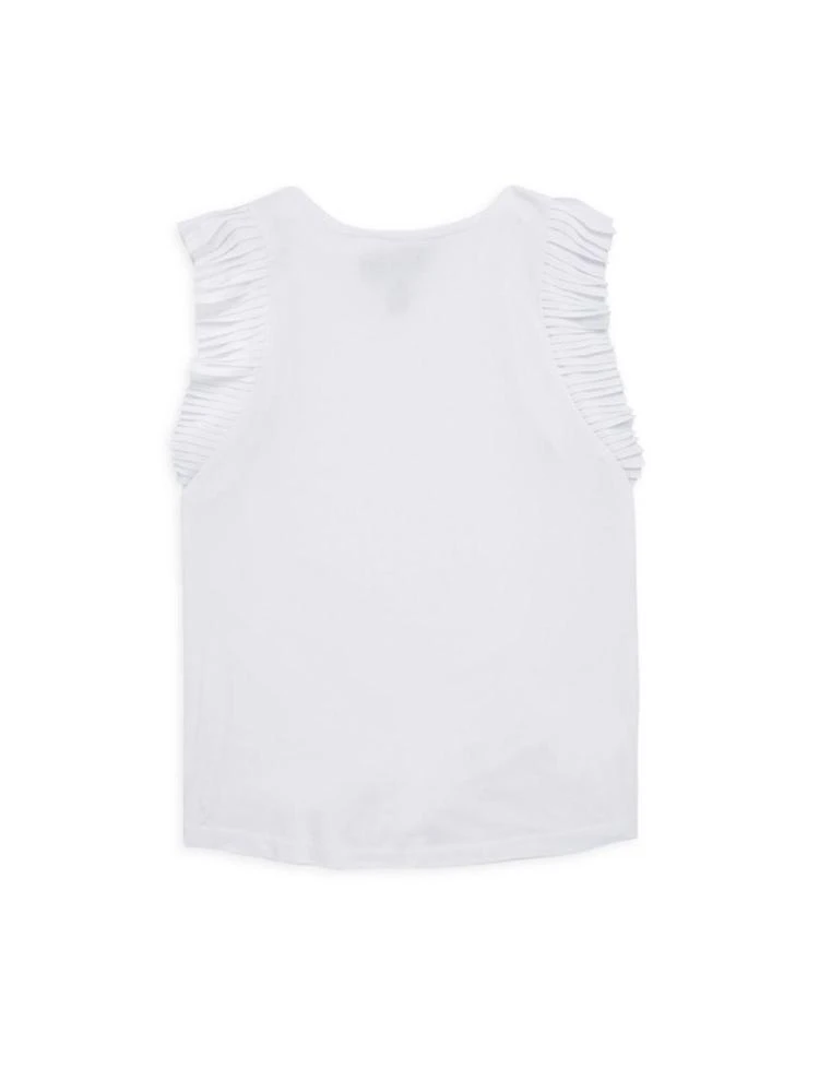 商品Ralph Lauren|Little Girl's & Girl's Pleated Ruffle-Sleeve Top,价格¥81,第2张图片详细描述