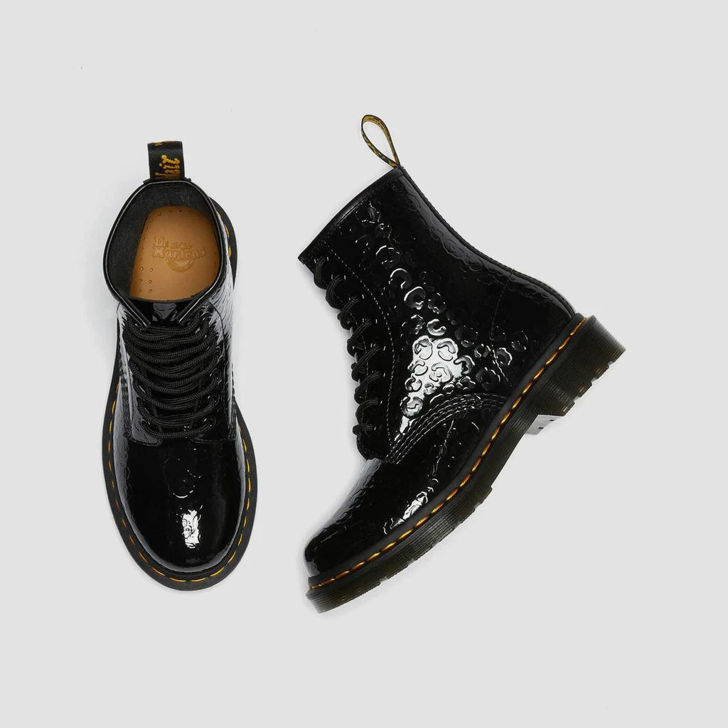 商品Dr. Martens|DR. MARTENS WOMEN'S 1460 PATENT LAMPER 8-EYE BOOTS - BLACK LEOPARD,价格¥903,第4张图片详细描述