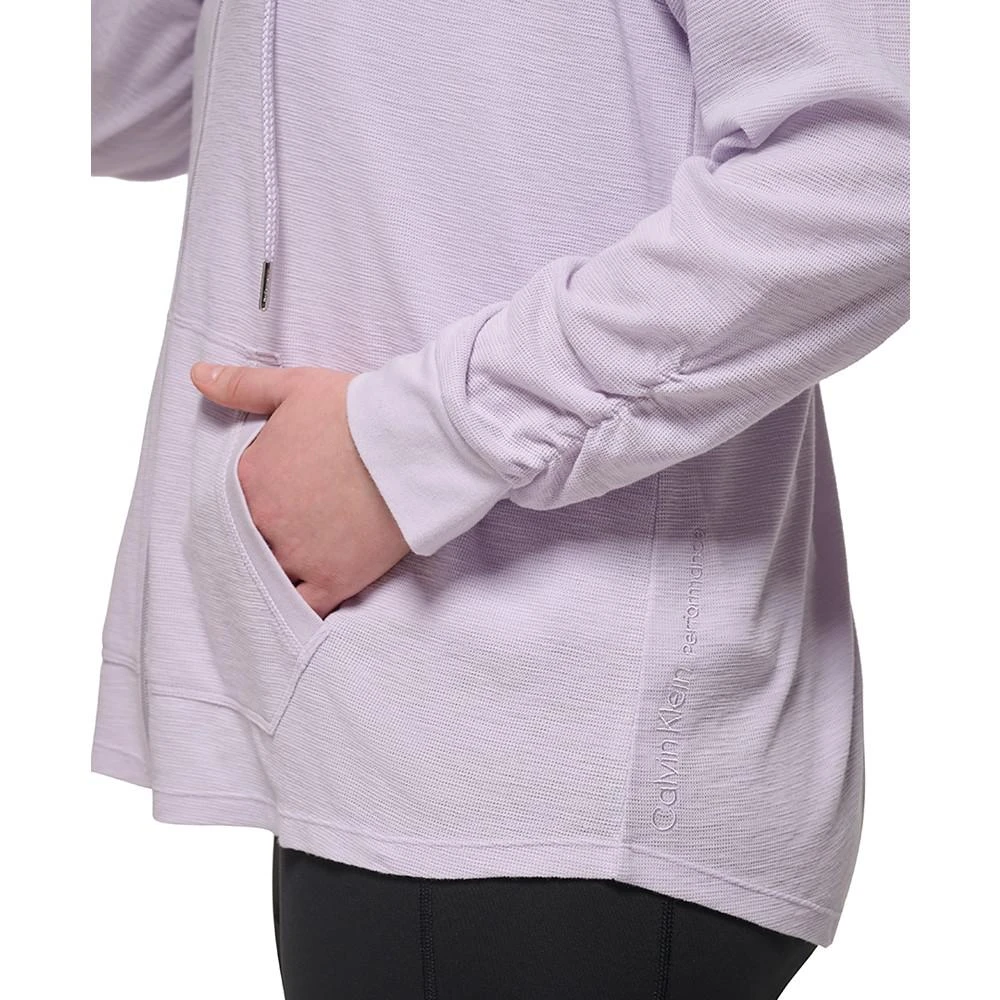 商品Calvin Klein|Plus Size Ruched-Sleeve Zip Hoodie,价格¥225,第4张图片详细描述