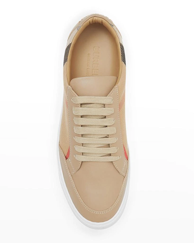 商品Burberry|New Salmond Check Leather Sneakers,价格¥4399,第5张图片详细描述