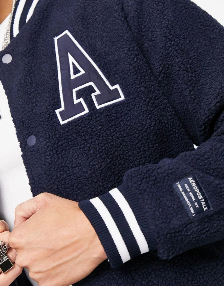 商品Aeropostale|Aeropostle varsity jacket in navy,价格¥306,第4张图片详细描述