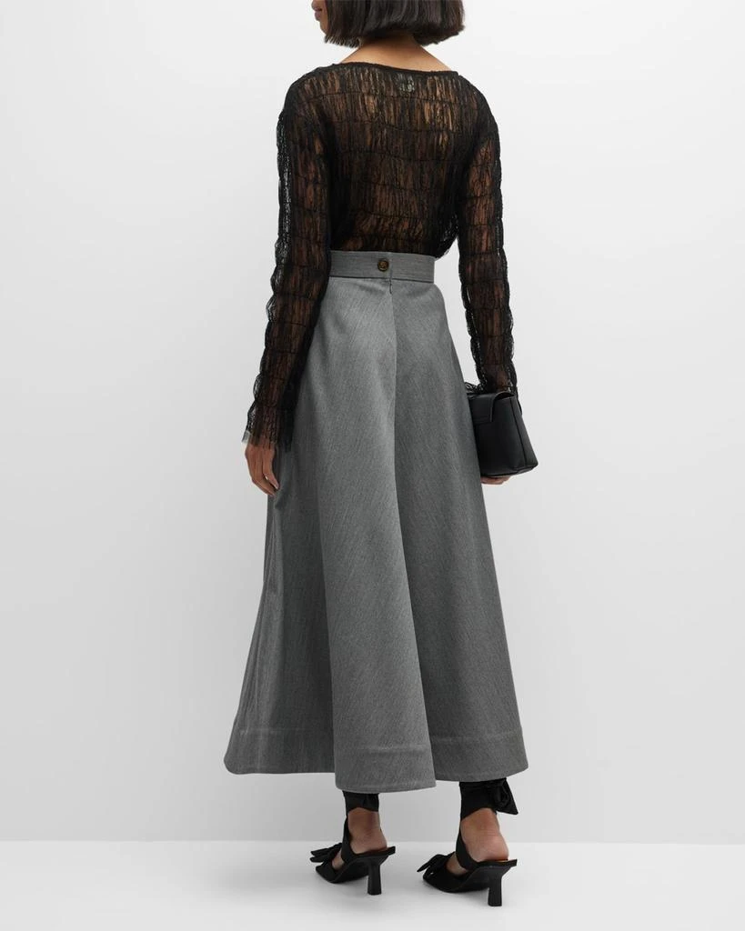 商品Rosie Assoulin|Chevron A-Line Midi Skirt,价格¥2887,第4张图片详细描述