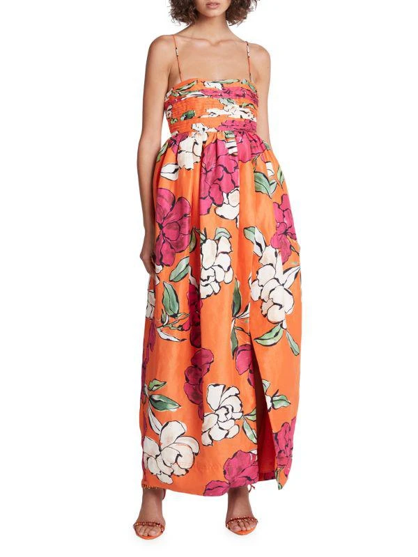 商品Aje|Sculptura Monument Tulip Linen Blend Maxi Dress,价格¥1874,第1张图片