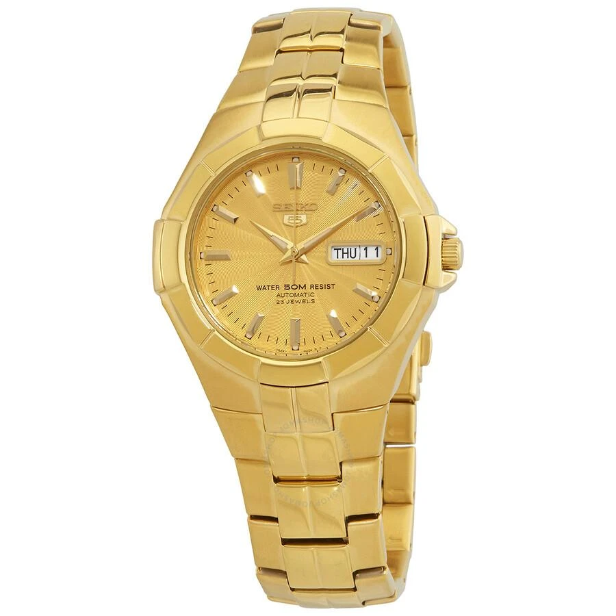 商品Seiko|5 Automatic Gold Dial Men's Watch SNZE32,价格¥1294,第1张图片