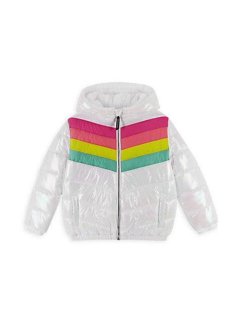 Little Girl's & Girl's Iridescent Puffer Jacket商品第1张图片规格展示