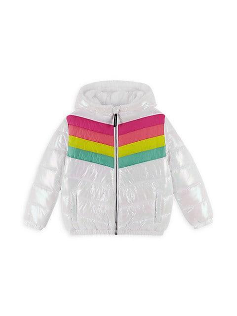 商品Andy & Evan|Little Girl's & Girl's Iridescent Puffer Jacket,价格¥640,第1张图片