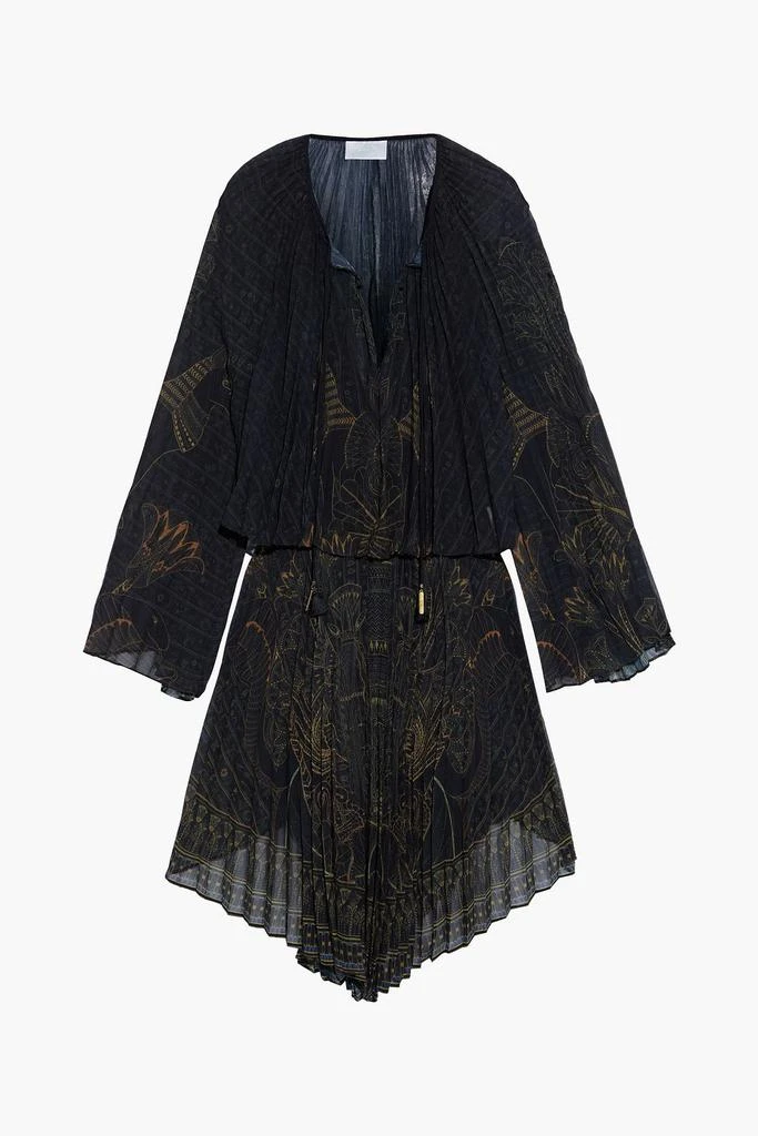 商品Camilla|Layered pleated printed chiffon mini dress,价格¥1015,第1张图片