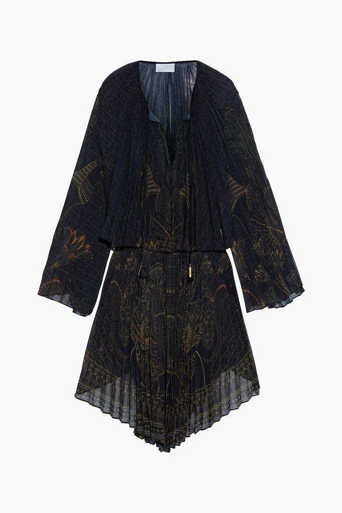 商品Camilla|Layered pleated printed chiffon mini dress,价格¥1987,第1张图片