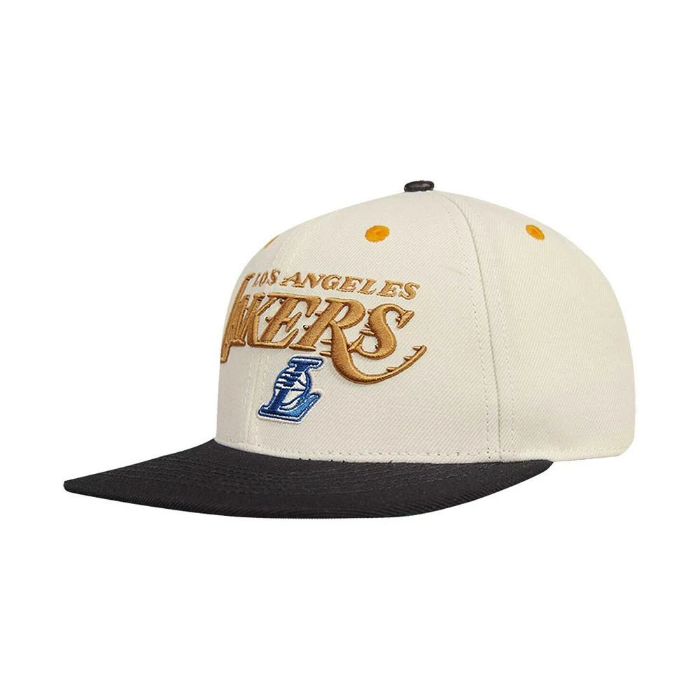 商品Pro Standard|Men's Cream, Black Los Angeles Lakers Album Cover Snapback Hat,价格¥299,第3张图片详细描述
