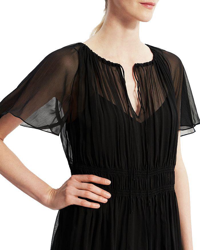 商品Theory|Silk Chiffon Flutter Sleeve Dress,价格¥817,第5张图片详细描述