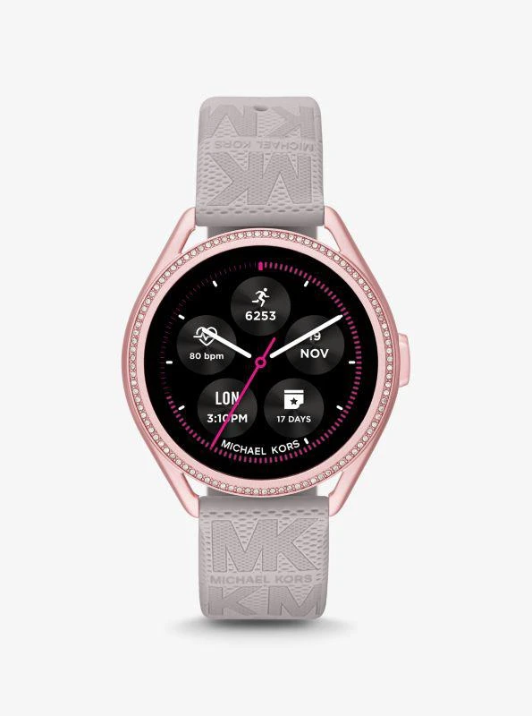 商品Michael Kors|Michael Kors Access Gen 5E MKGO Pink-Tone and Logo Rubber Smartwatch,价格¥1688,第1张图片