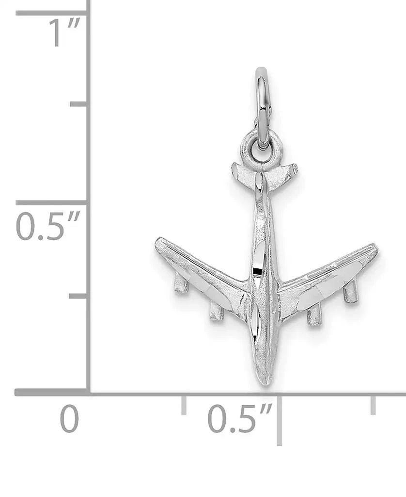 商品Macy's|Airplane Charm Pendant in 14k White Gold,价格¥1571,第5张图片详细描述