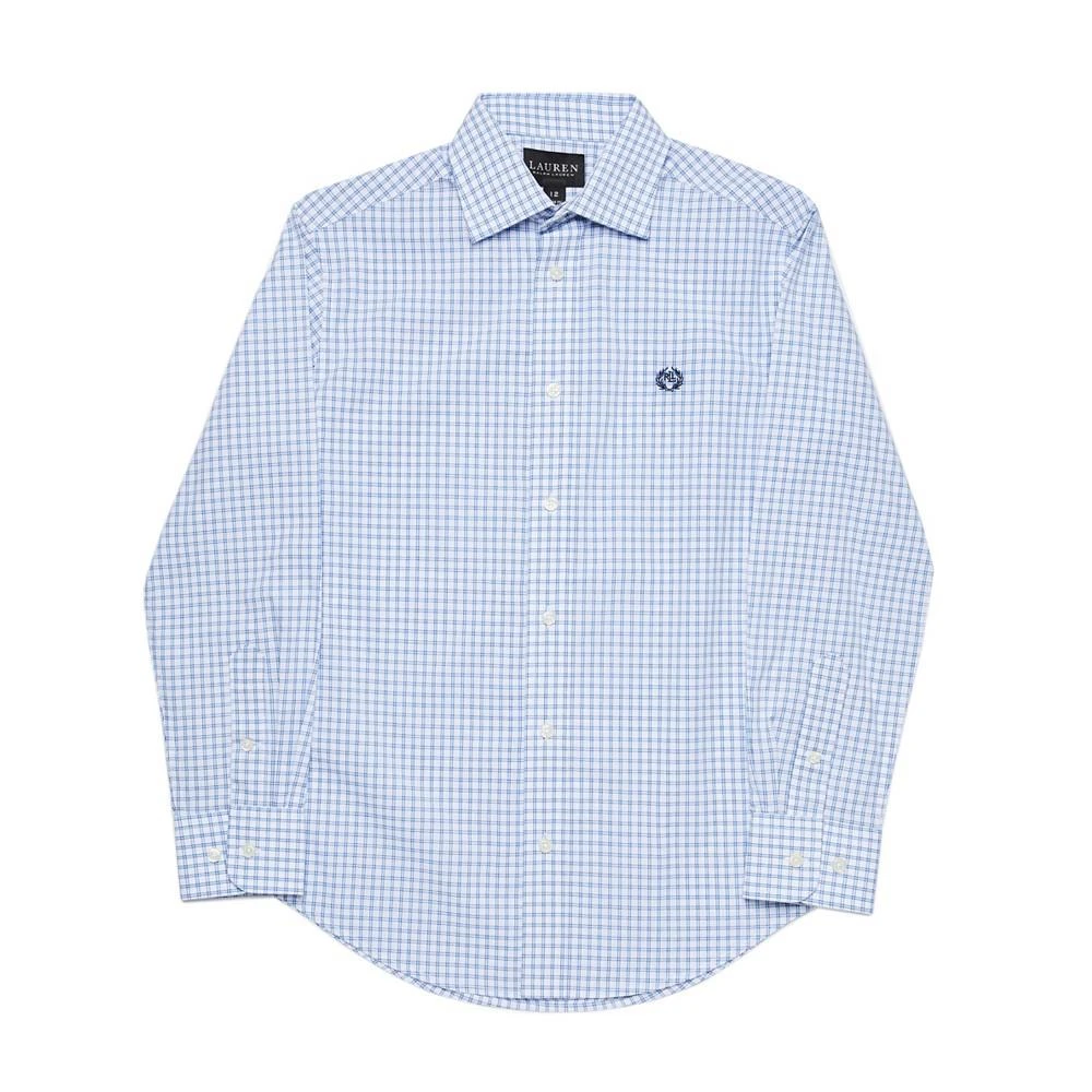 商品Ralph Lauren|Big Boys Long Sleeve Tattersall Shirt,价格¥374,第1张图片