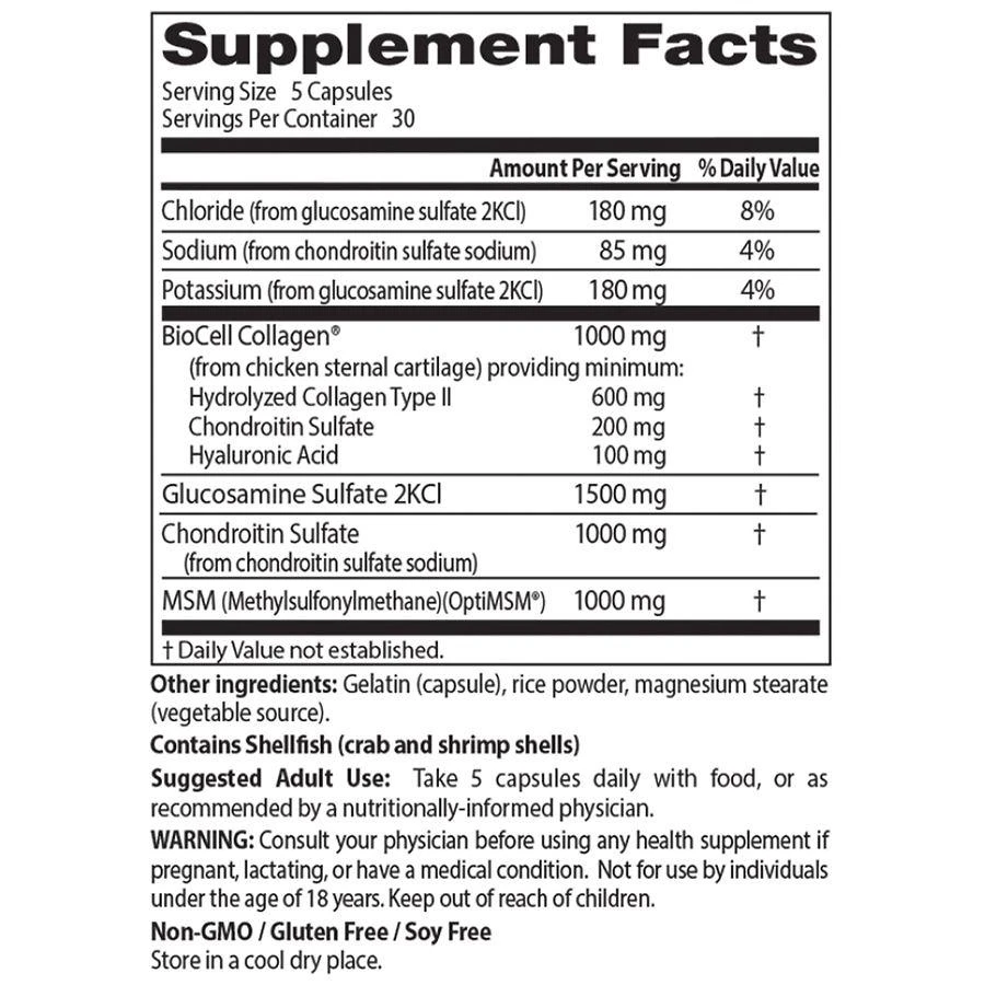 商品Doctor's Best|Glucosamine Chondroitin MSM + Hyaluronic Acid,价格¥214,第3张图片详细描述