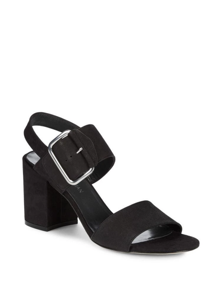 商品Stuart Weitzman|City Leather Ankle Strap Sandals,价格¥1026,第1张图片