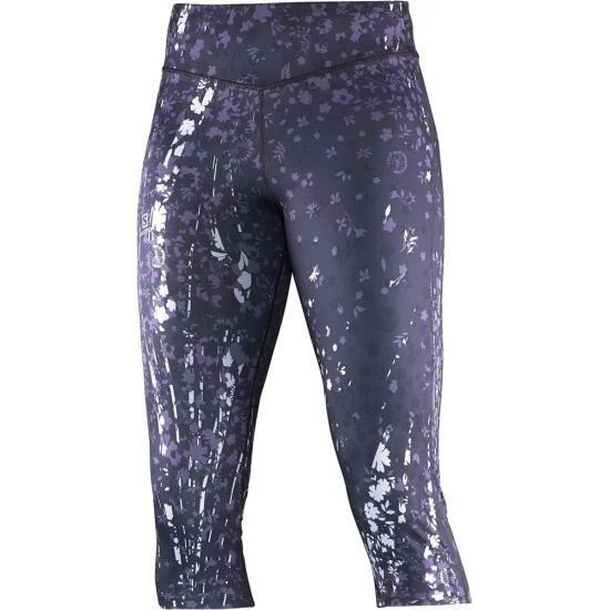 商品Salomon|Salomon - EVELVATE 3/4 TIGHT WMN - x-small - Nightshade Grey,价格¥398,第1张图片