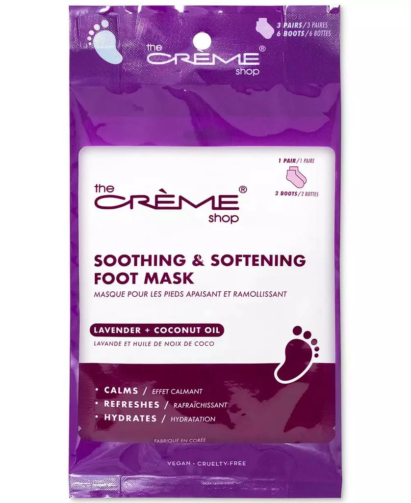 商品The Creme Shop|Soothing & Softening Foot Mask, 3-Pk.,价格¥90,第2张图片详细描述