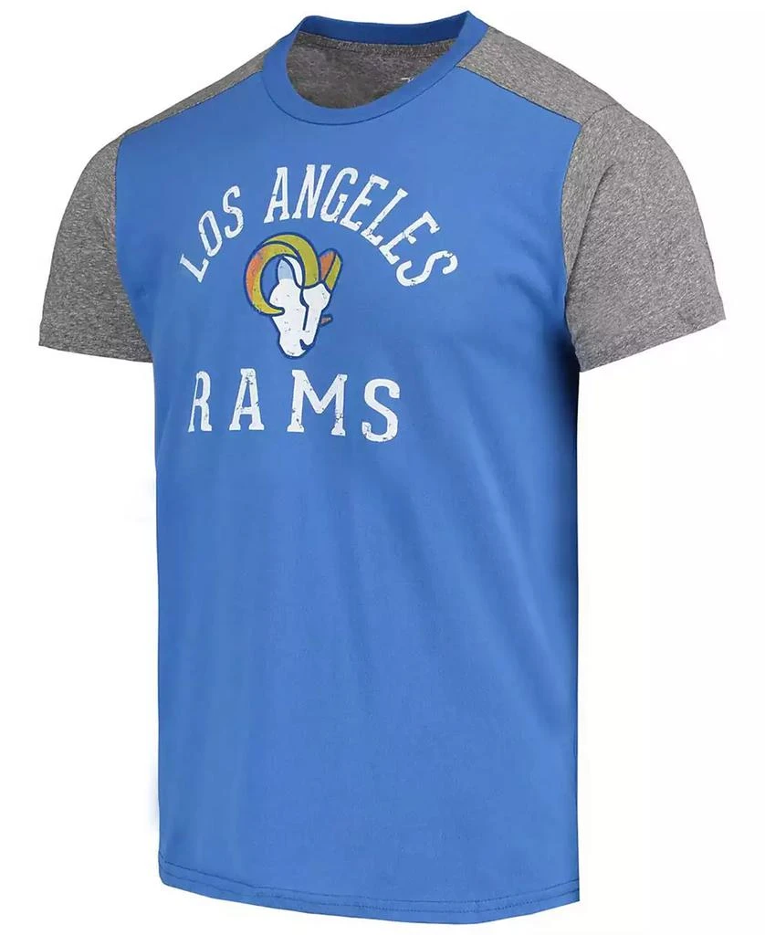 商品Majestic|Men's Royal, Gray Los Angeles Rams Field Goal Slub T-shirt,价格¥335,第3张图片详细描述