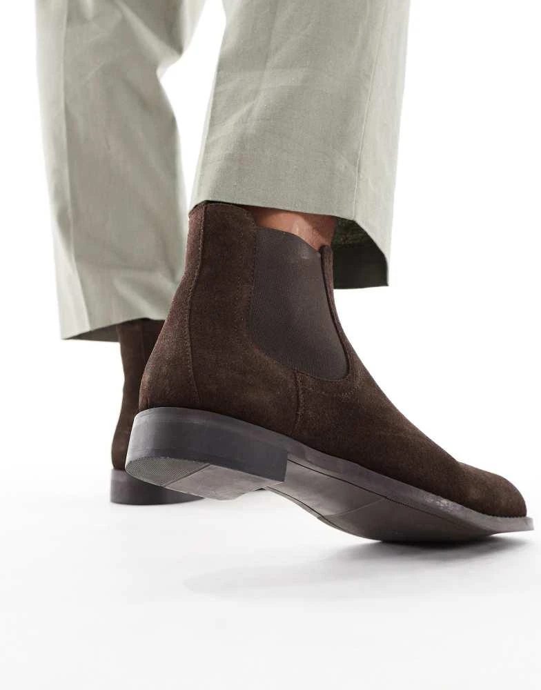 商品ASOS|ASOS DESIGN chelsea boots in brown suede,价格¥429,第4张图片详细描述