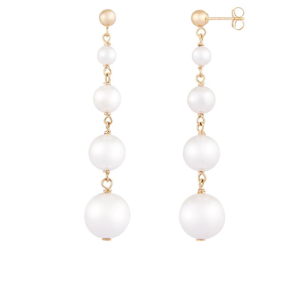 商品Splendid Pearls|14k Yellow Gold 4-8mm Pearl Earrings,价格¥2321,第1张图片