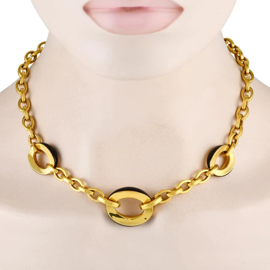 商品[二手商品] Chimento|Pre-Owned Chimento 18K Yellow Gold Onyx Chain Necklace,价格¥18225,第3张图片详细描述