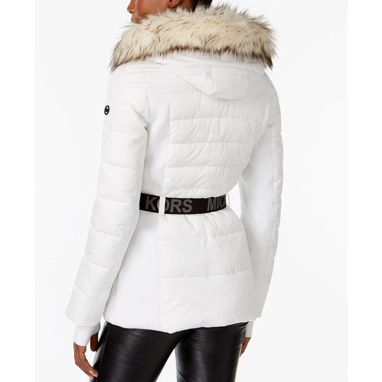 商品Michael Kors|MICHAEL  Active Faux-Fur-Trim Belted Puffer Coat,价格¥1122,第3张图片详细描述