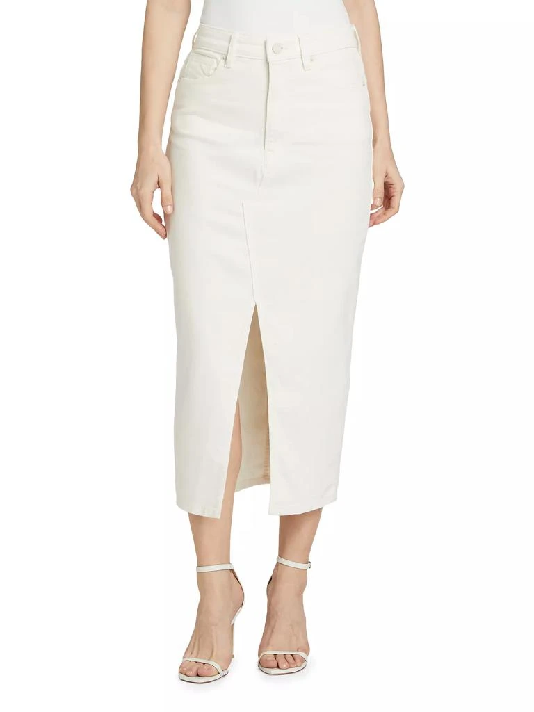 商品Good American|Slit-Front Denim Midi-Skirt,价格¥594,第3张图片详细描述