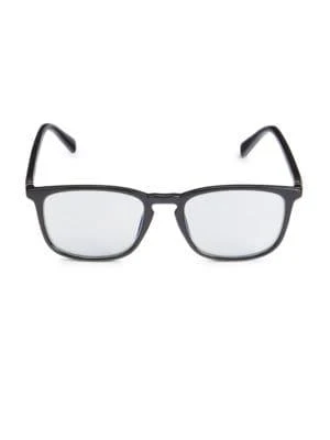 商品Oscar de la Renta|55MM Square Blue Light Blocking Reading Glasses,价格¥151,第1张图片