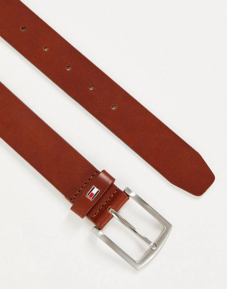 商品Tommy Hilfiger|Tommy Hilfiger new denton 3.5cm leather belt in dark tan,价格¥432,第3张图片详细描述