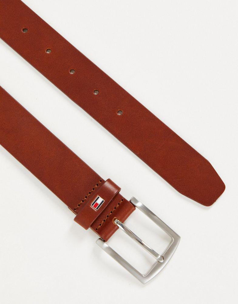 商品Tommy Hilfiger|Tommy Hilfiger new denton 3.5cm leather belt in dark tan,价格¥320,第5张图片详细描述