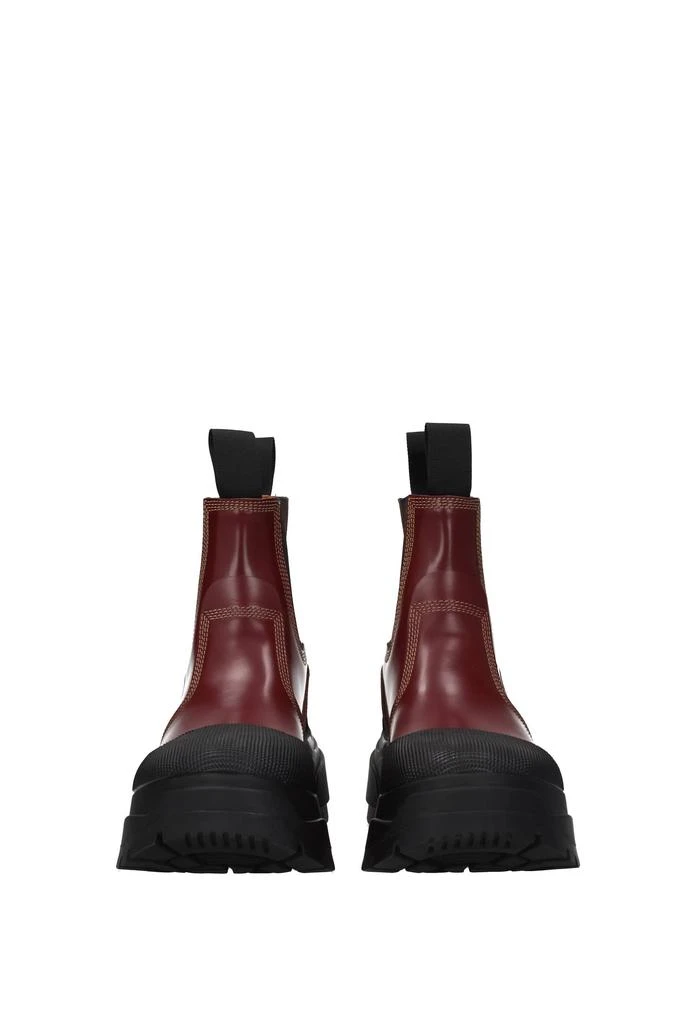 商品MAISON MARGIELA|Ankle boots Leather Red Bordeaux,价�格¥3952,第3张图片详细描述