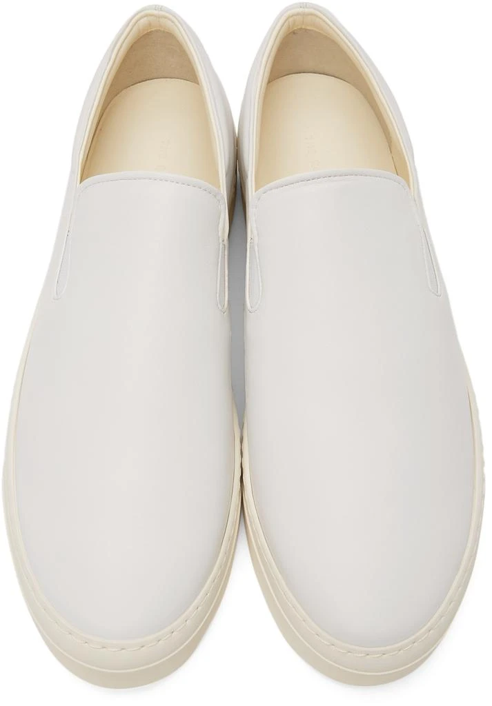 商品The Row|White Leather Dean Slip-On Sneakers,价格¥3571,第5张图片详细描述