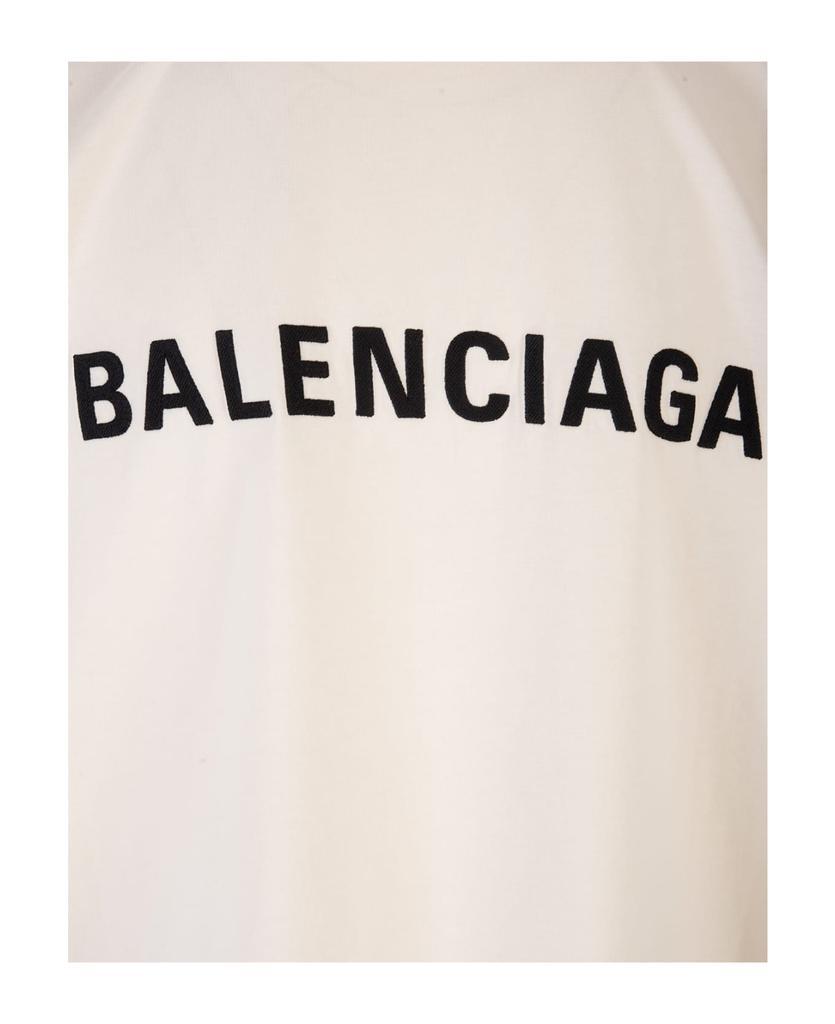 商品Balenciaga|Woman Beige Large Fit T-shirt,价格¥3595,第6张图片详细描述